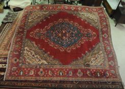 Semi Antique Persian Tabriz 9.10 x 9.10