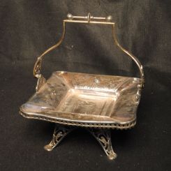 1870 Silver Plate Bride's Basket