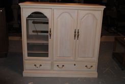 Contemporary Light Wood TV Cabinet-Bookcase