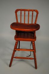 Walnut Spool High Chair