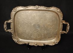 Vintage Ornate English Silverplate Tray