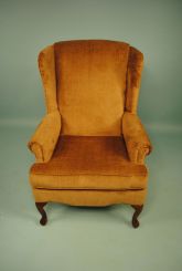 Contemporary Queen Anne Style Wing Chair