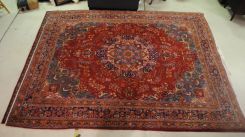 Semi Antique Persian Mashad 9.3 x 12.4