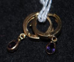 14 KT. Gold Amethyst Earrings