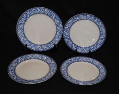 Set of Four Blue Wedgewood Plates