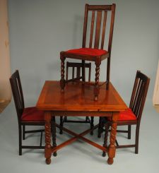 Late 19th Century Square Oak Pub Table