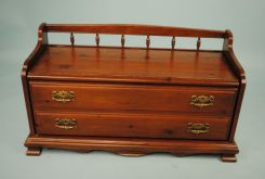 1920's Pine Blanket Chest with Two Fake Drawers