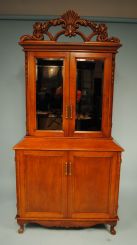 1960's Walnut Display Cabinet From Waldrof Astoria
