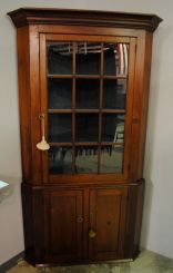 Circa 1810 American Cherry Corner Cabinet