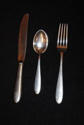 Sterling Spoon, Fork, and Knife with Monogram