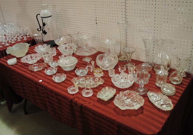 50 Piece Collection of Early American Pattern and Pressed Glass