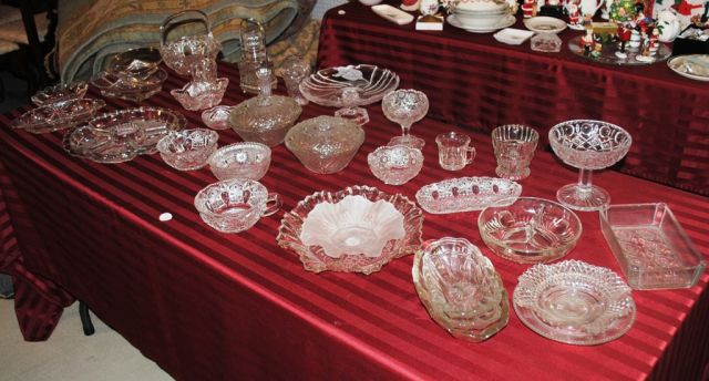 33 Piece Collection of Elegant, Pattern and Pressed Glass