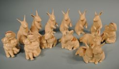 13 Lenox China Jewels: Rabbits and Girls w/Bears