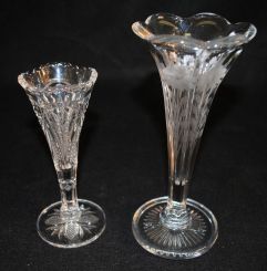 Two Heisey Crystal Vases: 