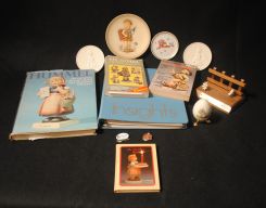Goebel/Hummel Collectors Grouping: Plate, Plaques, Pins, Reference Books, Egg, etc.